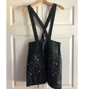 Skirt with suspenders